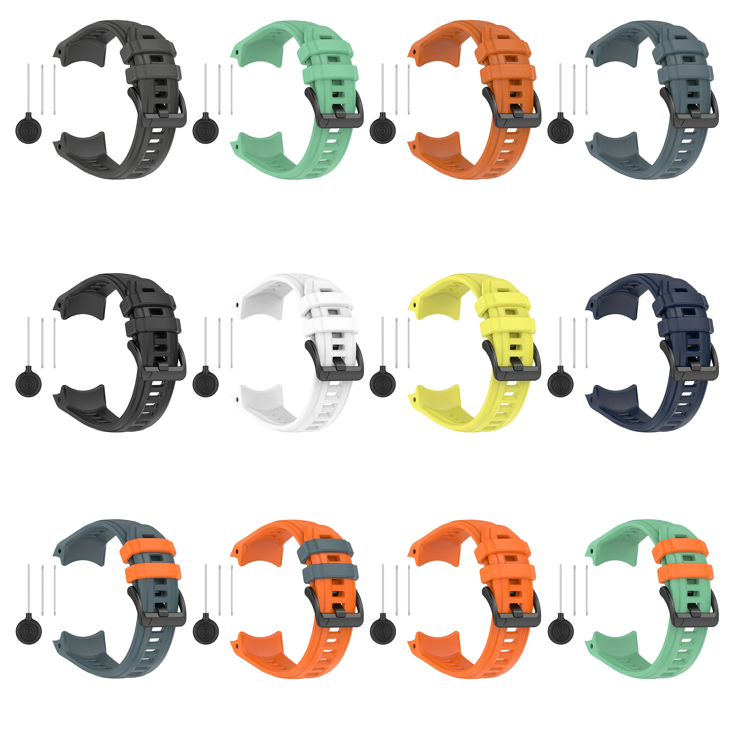 Breathable Sporty Silicone Loop Watch Strap - 22/26MM