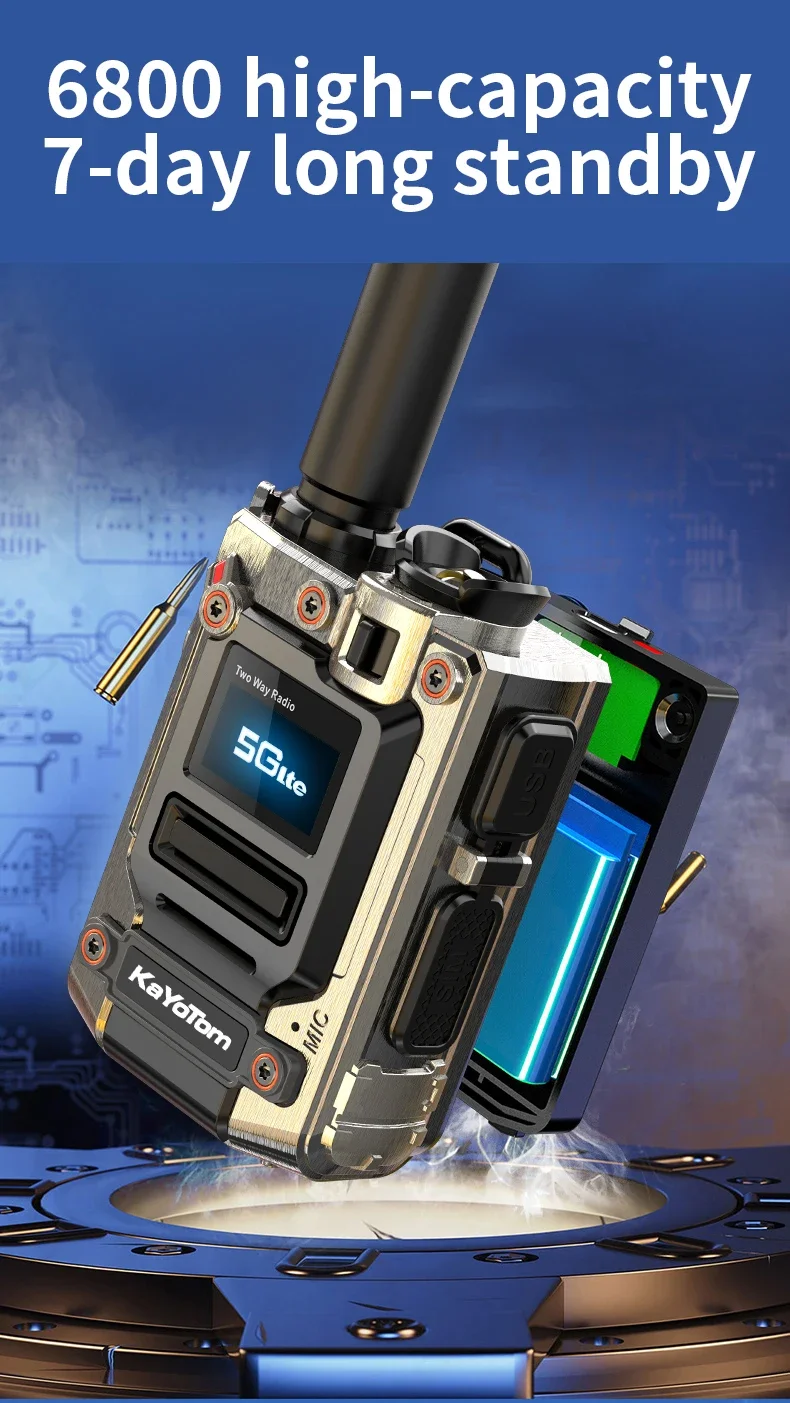 トランシーバー kaito_mama トランシーバー範囲KaYoTom-M08 km,長距離,4g lte,ラジオ,SIM