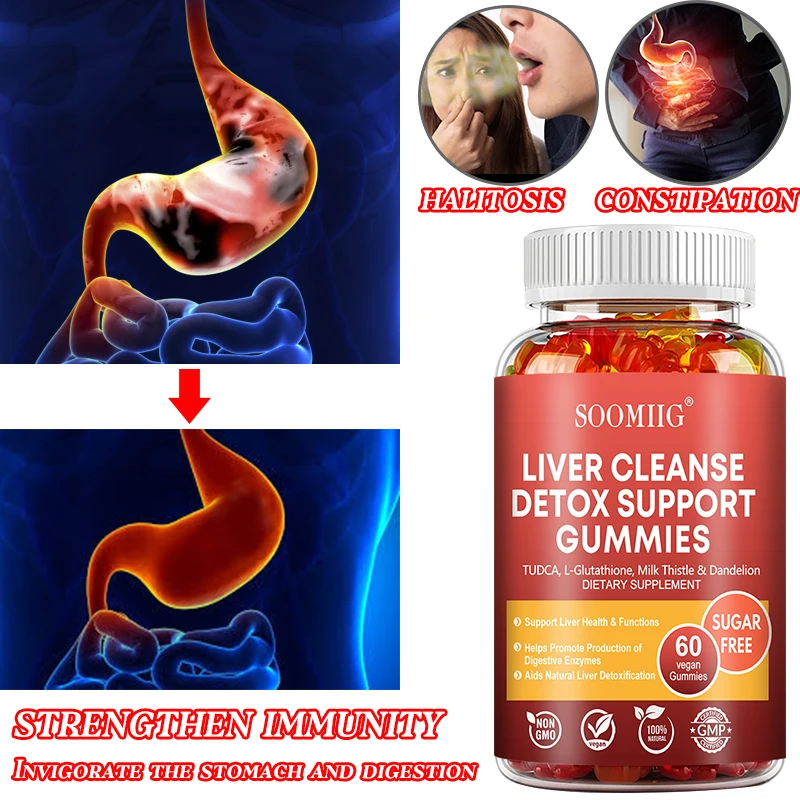 SOOMIIGLiverCleanseDetoxGummiesLiverNutrientswithMilkThistle
