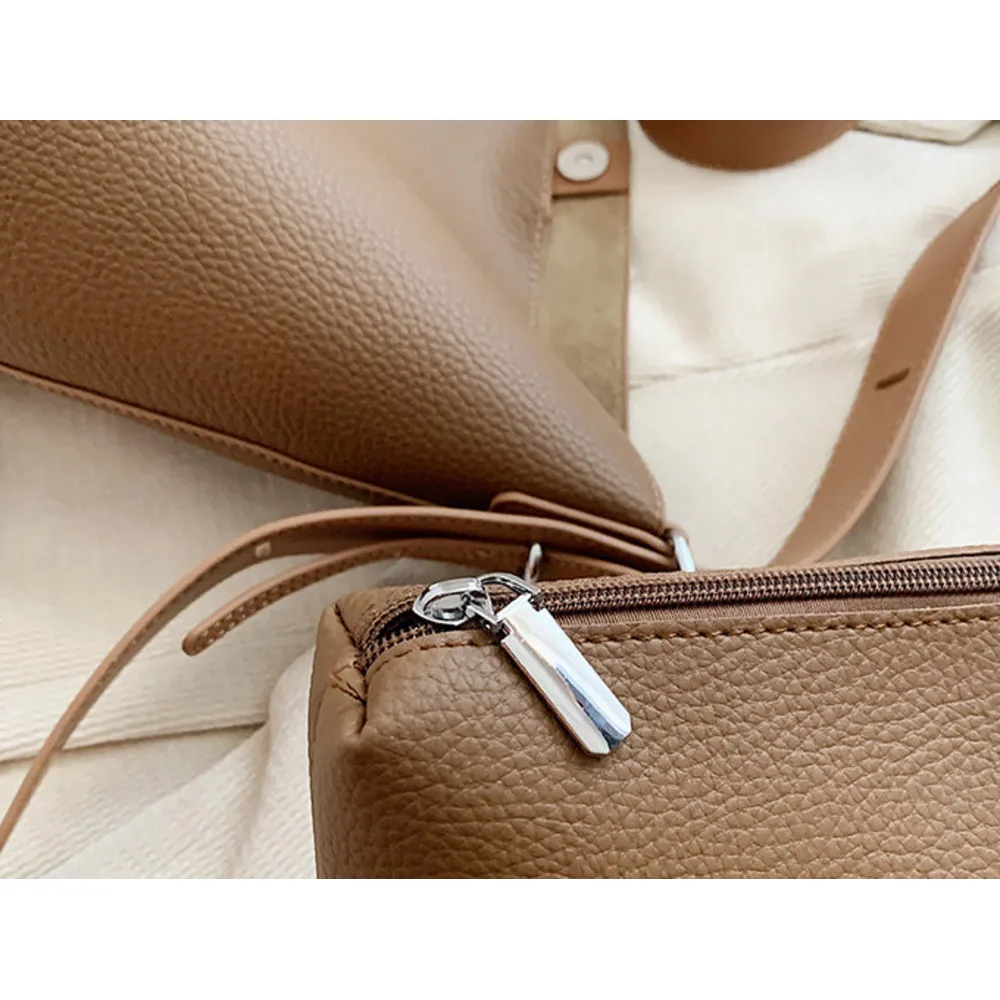 Versatile bucket for women 2024 new trendy and niche, large capacity commuting single shoulder crossbody mother bag_voghion.com