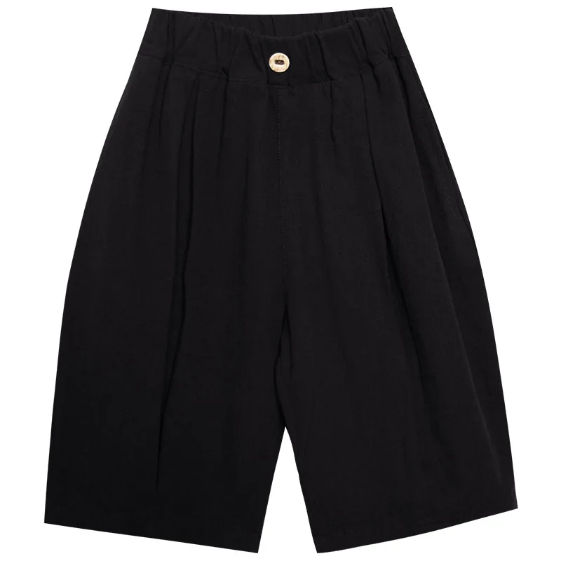 Summer New Kids Pants Simple Style Boys Thin Style Calf-Length Pants Children Pure Cotton Loose Casual Middle Pant