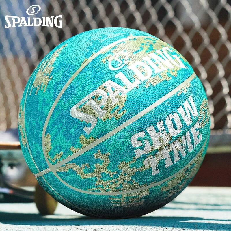 

Spalding SHOW TIME - Spirit Ball PU Wear-Resistant Indoor Outdoor General Purpose Match Basketball Ball Size 7