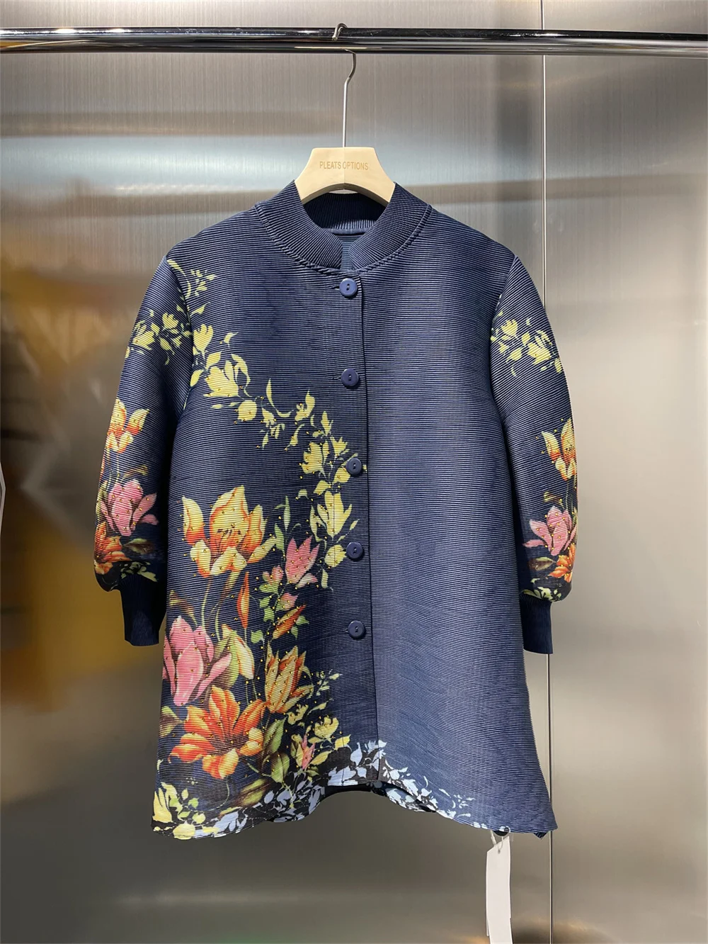 2023 Spring Summer Brand New Designer Women's High Quality Lantern Sleeves Foral Print Shirt C562