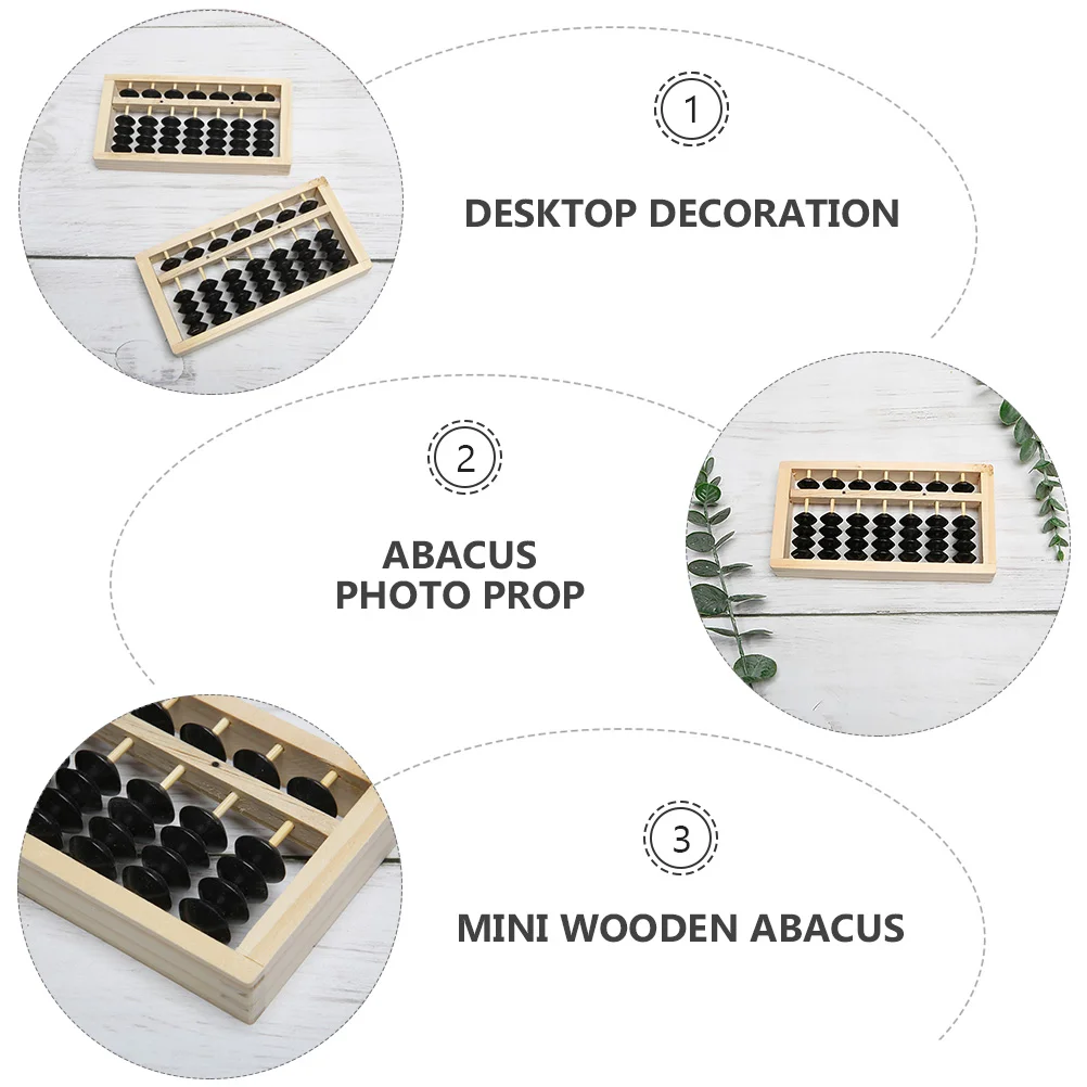 Educational Chinese Abacus Ornament Decorations Wooden Child Mini Toys