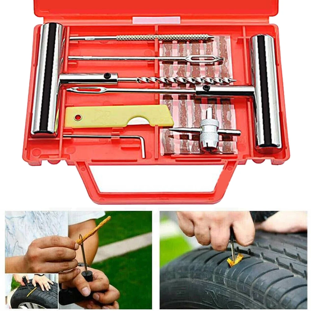 

12PC Tyre Repair Tools Tire Puncture Repair Kit For Car Motorcycle Flat Puncture Cars, Motorcycles, Electric Vehicles,tractors