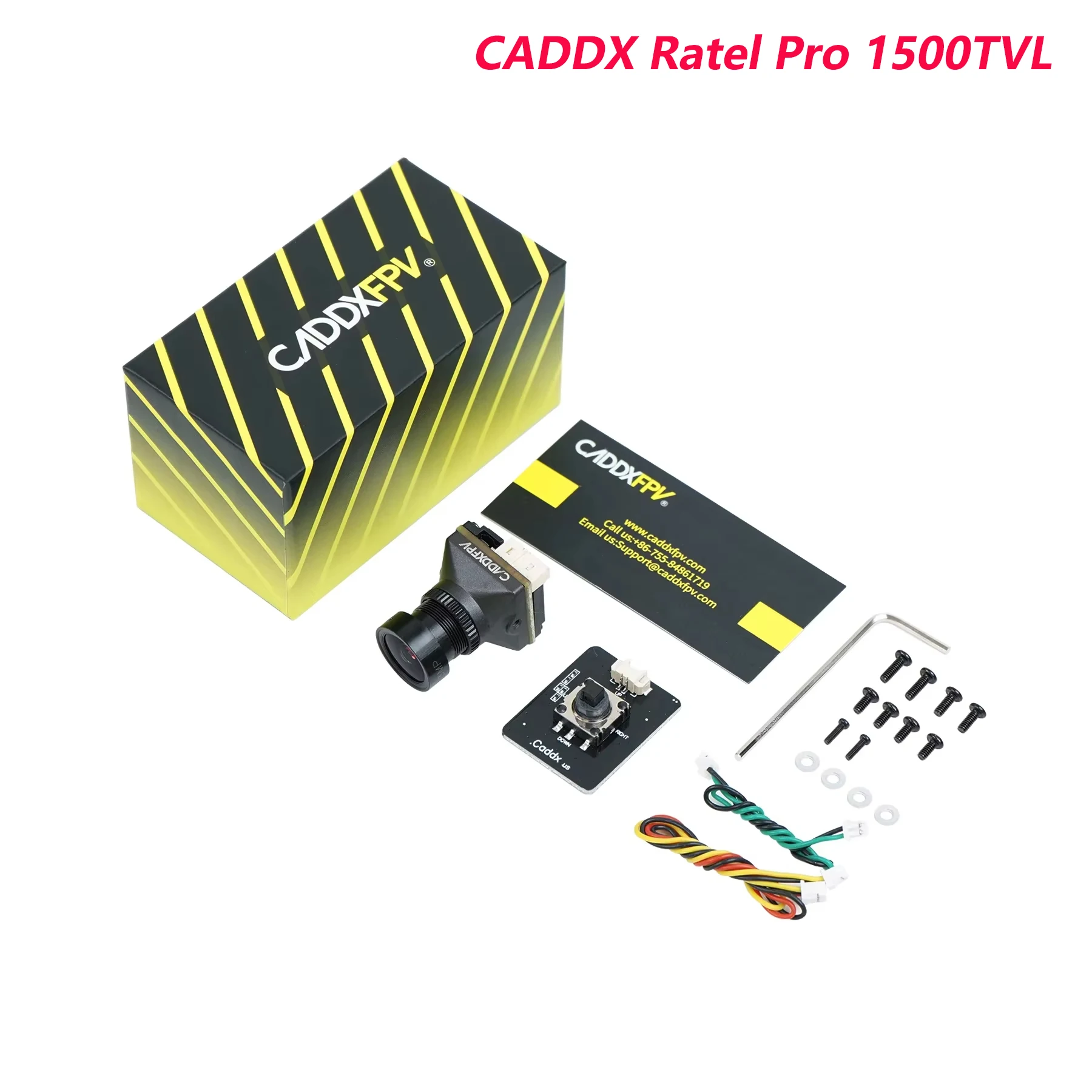 FPV Camera CADDX Ratel Pro 1500TVL Super WDR 4.5V-27V 4:3/16:9 NTSC/PAL CMOS FPV Starlight Night Vision Blacklight Camera for RC Drone