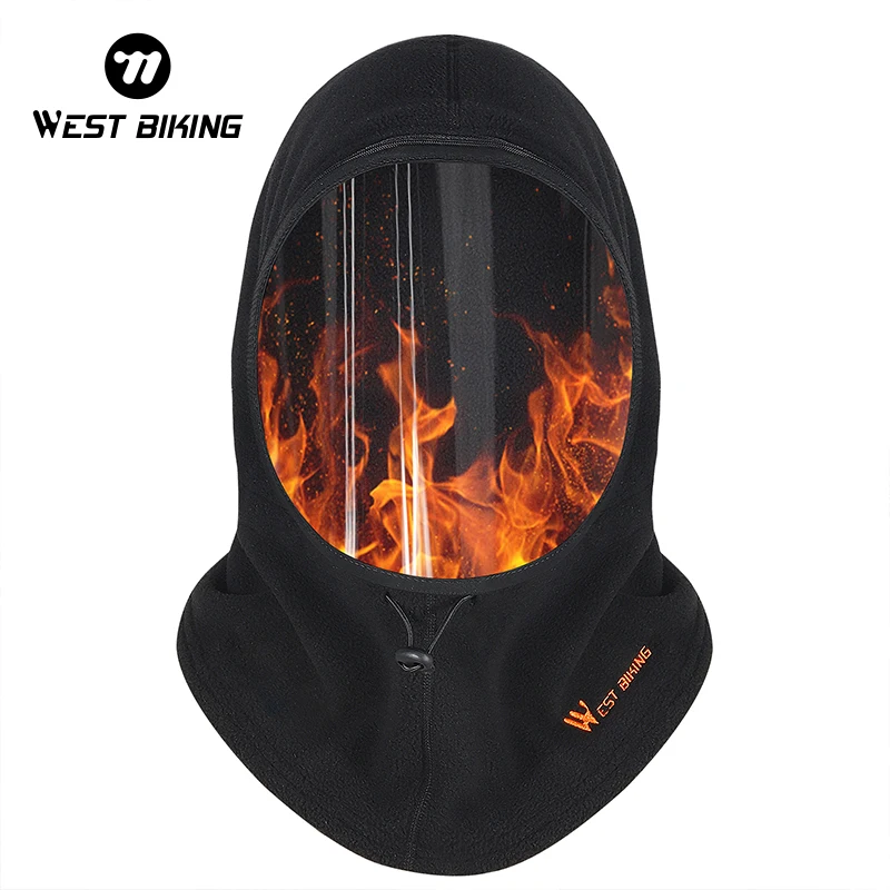 WEST BIKING Winter Windproof Cycling Cap Anti Dust Fleece Warm Hood Ski Sport Bike Motorcycle Headgear Bicycle Hat Balaclava