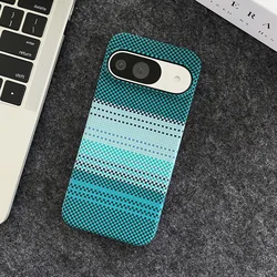 Luxury Carbon Fiber Texture Hard Case with Retro Bumper Design for Google Pixel 10 (Green)