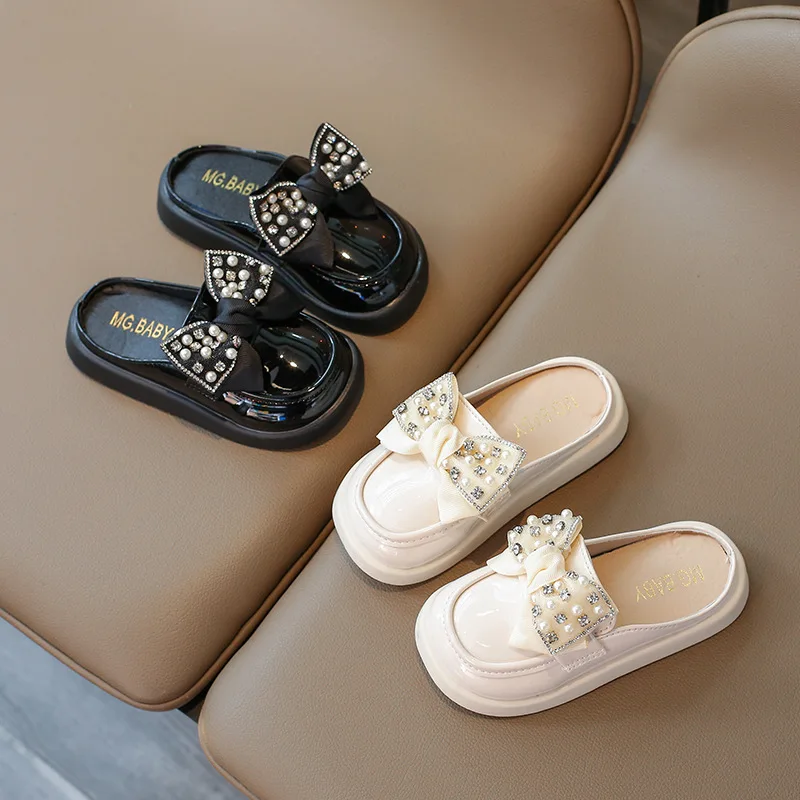 Girls Leather Shoes Autumn Korean Style Soft Bottom