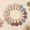 16Pcs Shiny Flower Rabbit BB Hair Clips for Cute Girls Handmade Hairpins Barrettes Headwear Fashion Kids Baby Hair Accessories 1