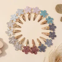 16Pcs Shiny Flower Rabbit BB Hair Clips for Cute Girls Handmade Hairpins Barrettes Headwear Fashion Kids Baby Hair Accessories 1