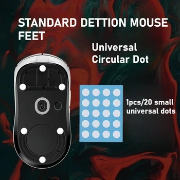 2PCS/40 Small Dots Esports mouse ICE Foot Sticker DIY Foot Pad Arc Edge Esports 6.5MM Universal Easy to Replace
