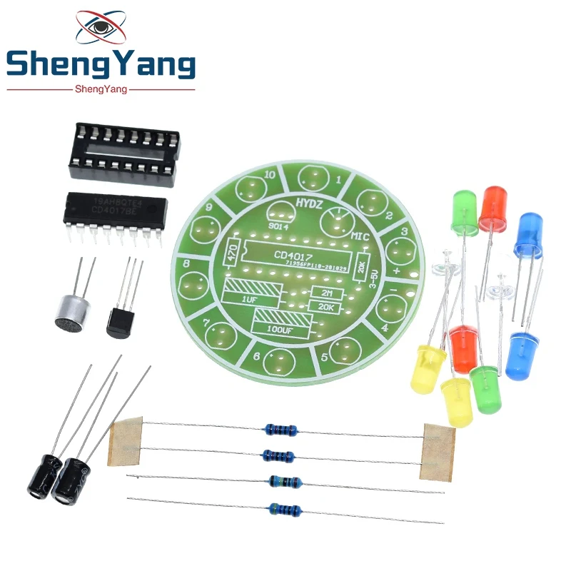 Voice-Activated LED Rotating Water Light Kit - DIY Electronic Sound Control