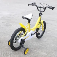 Vélo sportif pour enfants, vélo pour enfants de 16 pouces pour 3 à 8 ans avec hauteur réglable, roues d'entraînement, rangement 2