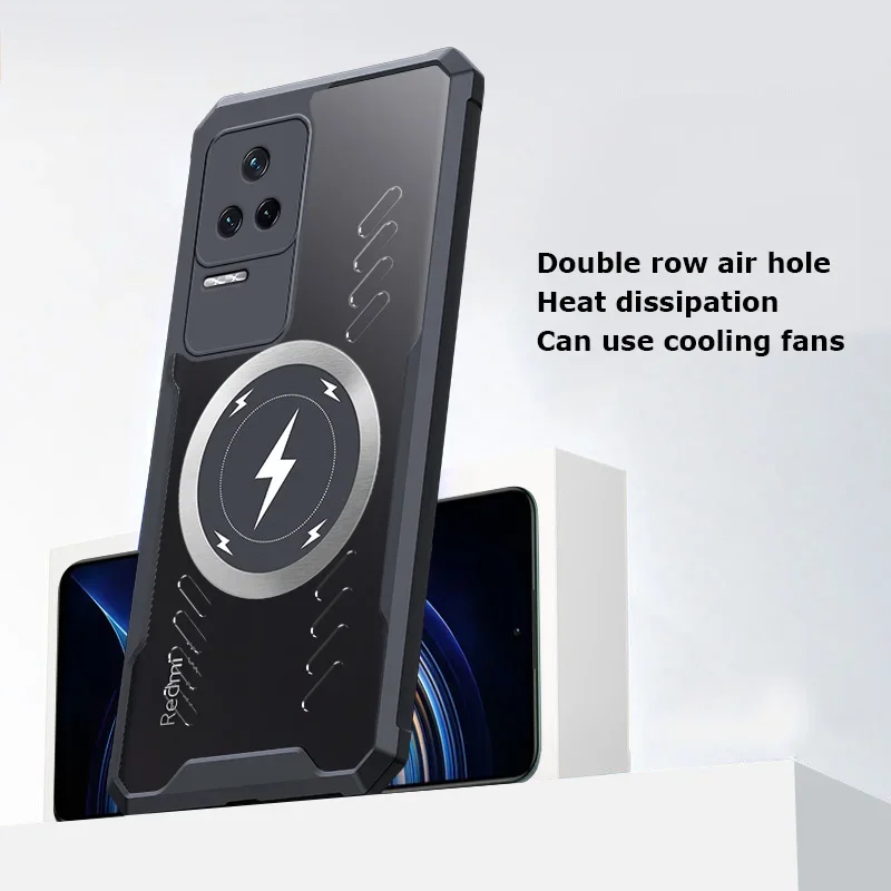 Per Xiaomi Redmi K70 K70E K60 K50 K40S Pro Plus Gaming Ultra Wireless Charging Grafene Dissipazione del calore Custodia Trasparente Guscio_voghion.com