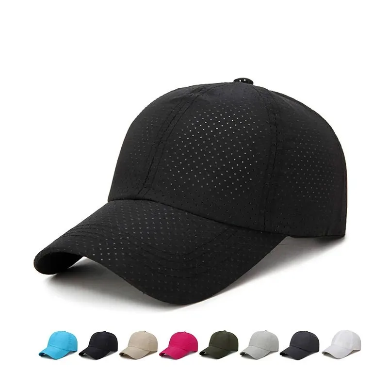 2024 New Summer Men Women Snapback Quick Dry Mesh Baseball Cap Sun Hat Bone Breathable Hats Adjustable outdoor hat Fishing Cap