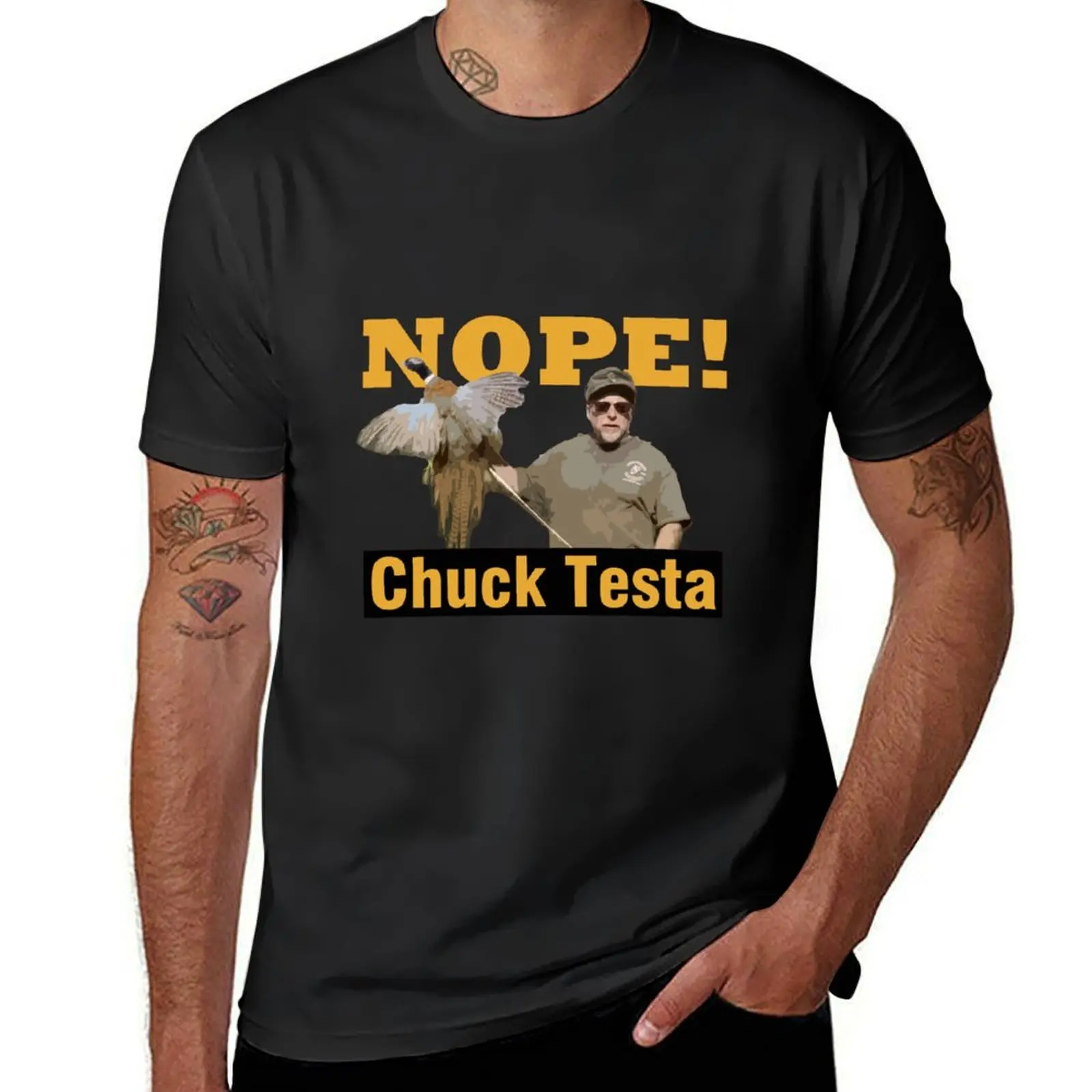 

Chuck Testa T-shirt summer clothes aesthetic clothes mens vintage t shirts