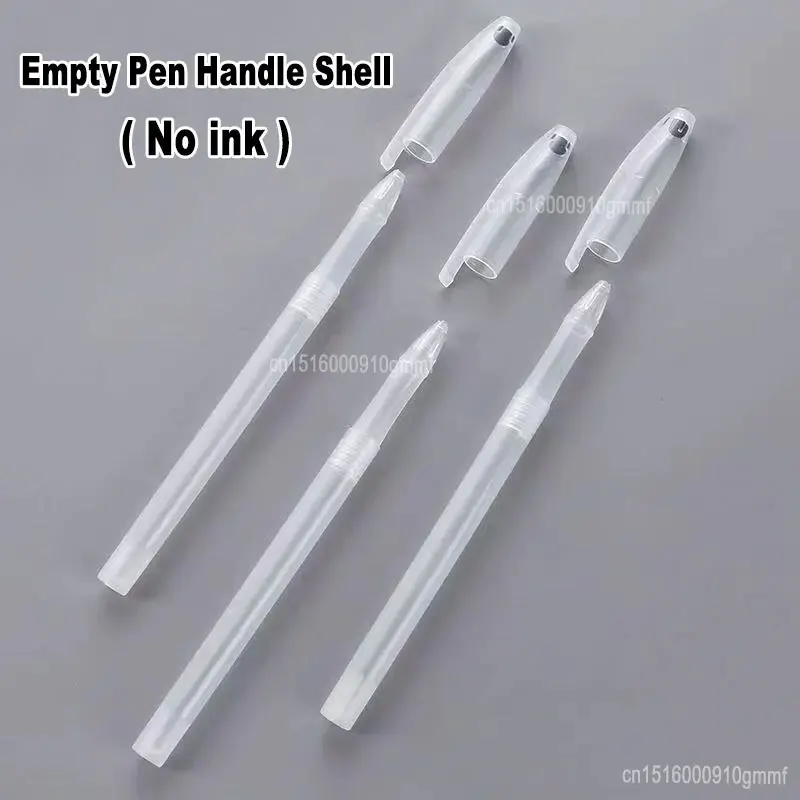 10/20/30/50/100Pcs Set Empty Transparent Gel Ink Pen Handle Shell Office School Writing Stationery Accessories No Refills 3
