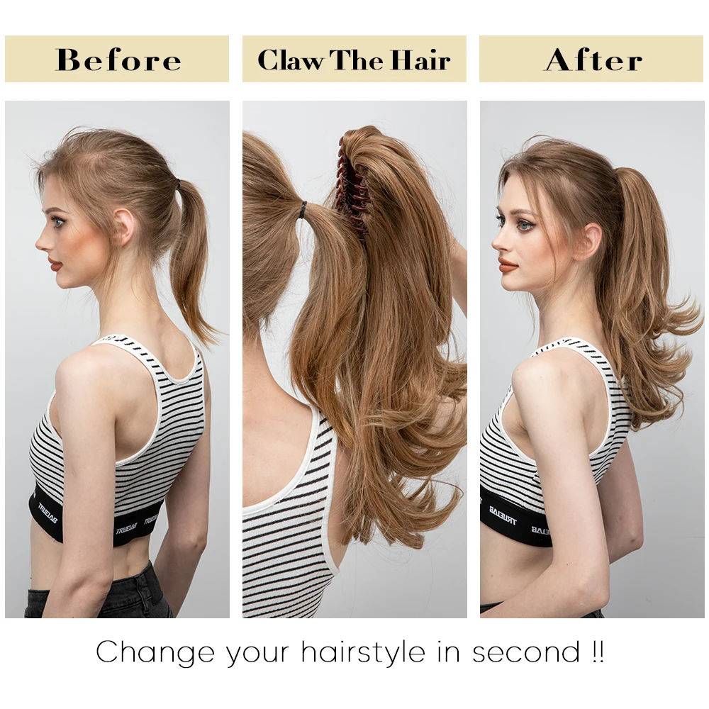 Synthetic Claw Clip In Ponytail Hair Extensions 14 Inch clip in ponytail hair extension synthetic ponytail synthetic hair accessories clip in ponytail extensions