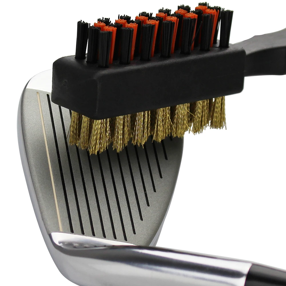 1 Pc Golf Club Brush Groove Cleaner Dual Sided Tools Portable Metal Lightweight Nylon Accessories for Iron Balls Shoes New Gift 6