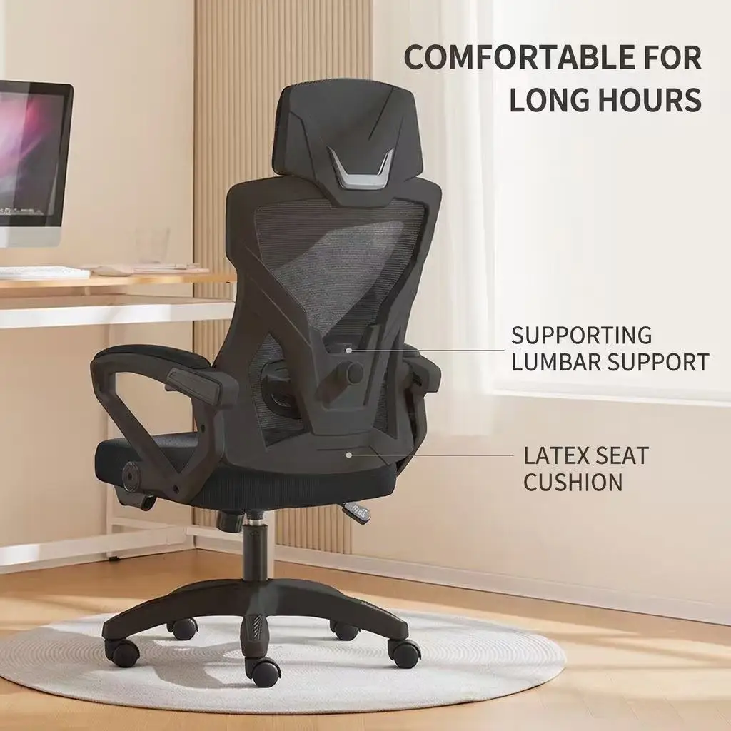 Sedia da Gaming Ergonomica con Poggiapiedi, Sedia da Ufficio Reclinabile con Schienale Alto, Supporto Lombare Regolabile, Sedia Girevole da Scrivania - immagine 2