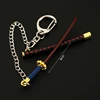 Mini Sword Keychain One Piece 9cm Roronoa Zoro Samurai Anime Scabbard Katana Buckle Key Chain for men women Cosplay Toy Gift 1