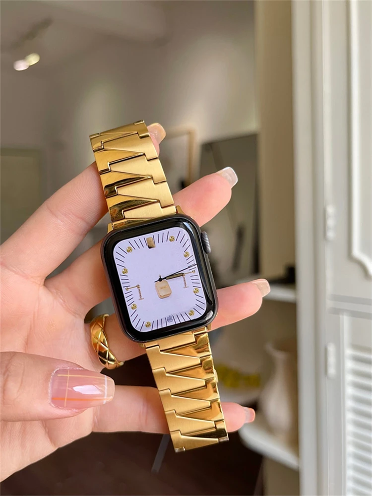Women Luxury Slim Strap for Apple Watch Band Series 6 5 4 High Quality Steel Bracelet iWatch 38/40/41mm 42/44/45mm Wristband |Watchband| Band Color
