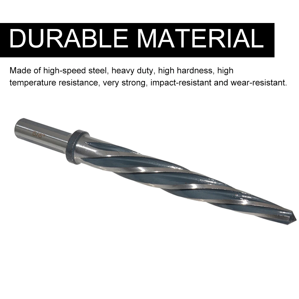 5/8 Inch Chuck Bridge Reamer 1/2 Inch Shank HSS Car Reamer High Speed Steel Taper Bridge Reamer Bit Chamfer Enlarge Hole America
