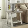 Athens Modern 3-piece wooden coffee table set, 24D x 48W x 19H in, gray and beige 1