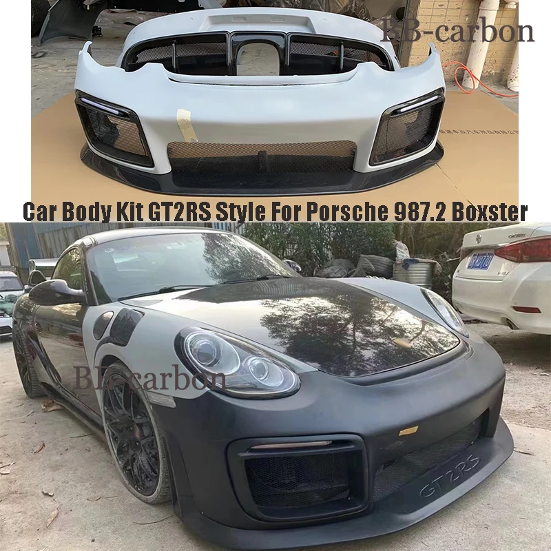 

For Porsche 987.2 Boxster GT2RS Style Quality Semi-Carbon / FRP Car Body Kit Front Rear Bumper Middle Out Side Fenders 08-12