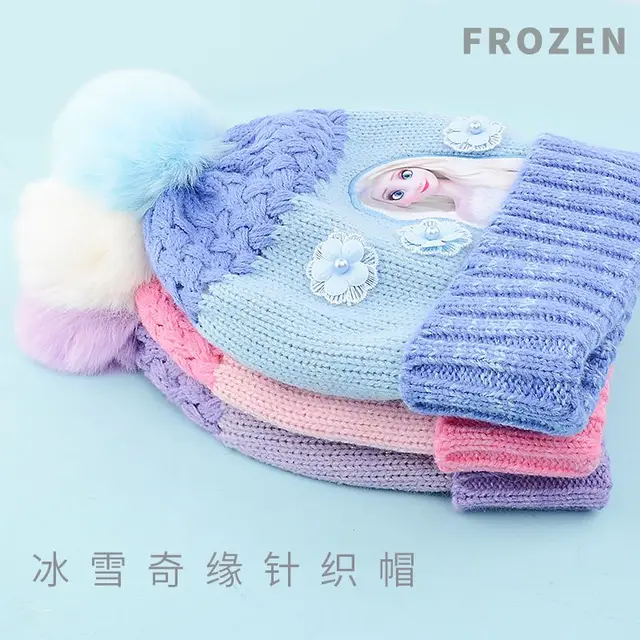 Charming and practical Frozen hat for children who love Princess Elsa.