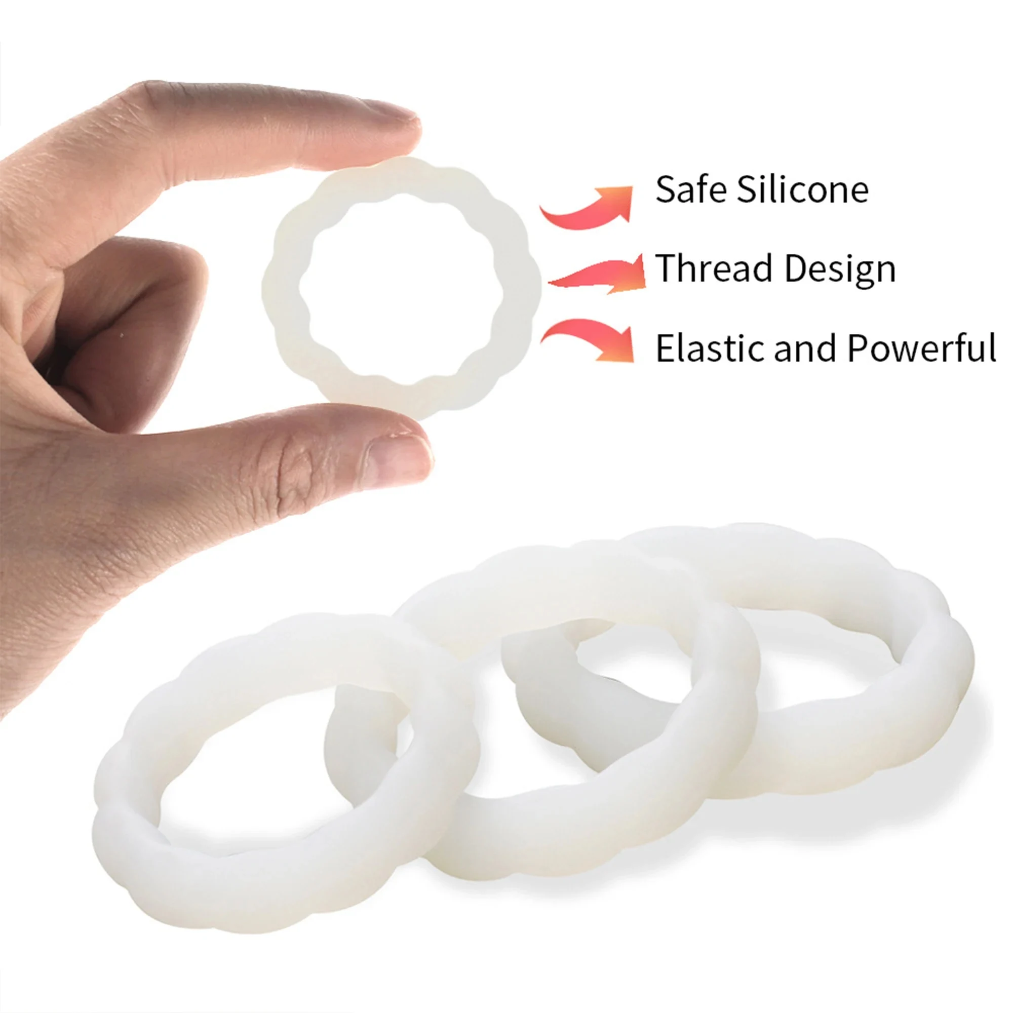 3pcs Male Penis Cock Ring Men Products Smooth Silicone Delay Ejaculation Cock Ring Sexy Erection Ring Adult Product Sex Toys for Men