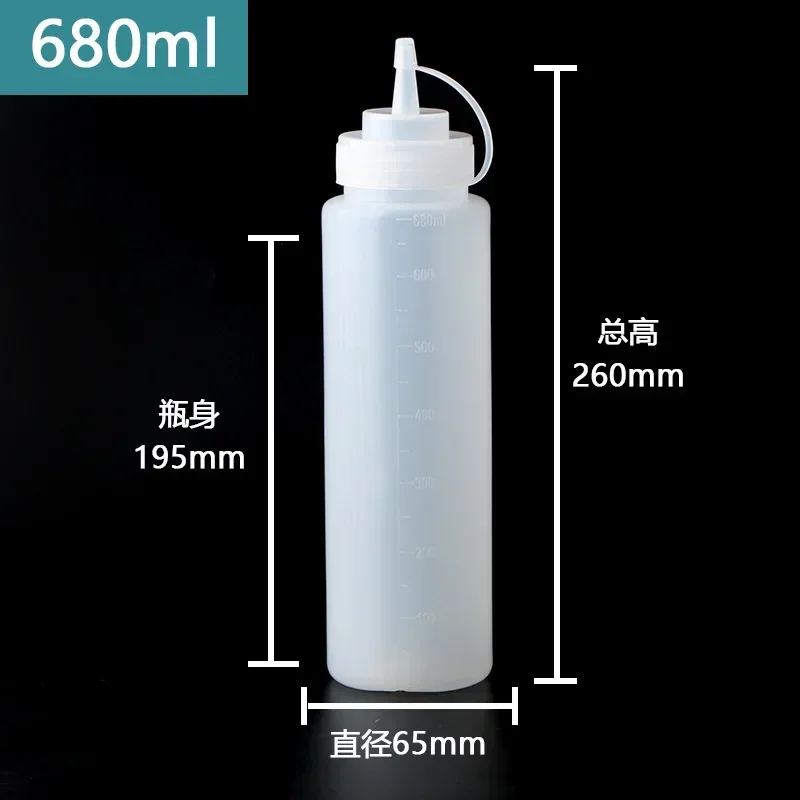Large Nozzle Squeeze Bottles for Condiments and Sauces