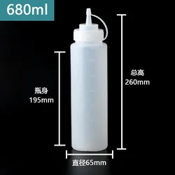 Large Nozzle Squeeze Bottles for Condiments and Sauces (680ml)