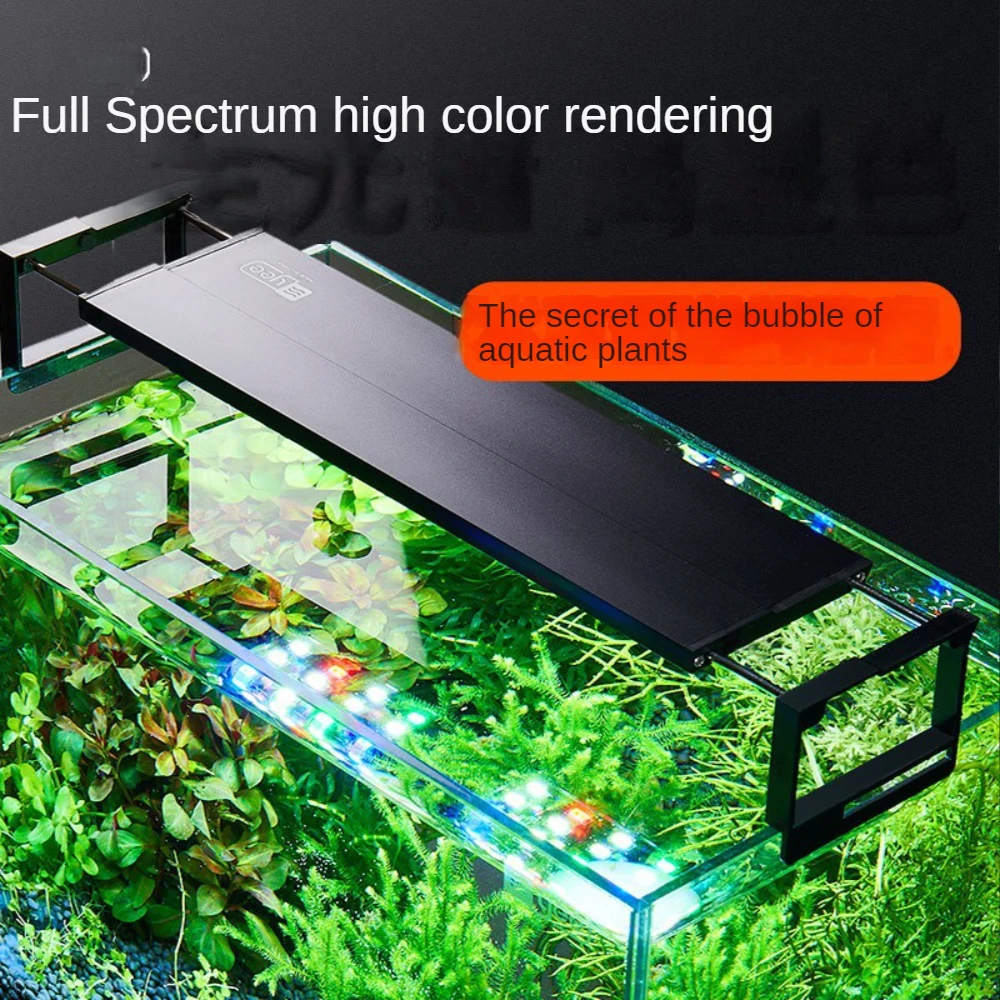 Full-Spectrum-LED-Fish-Tank-Light-ilumina-o-imperme-vel-suporte ...