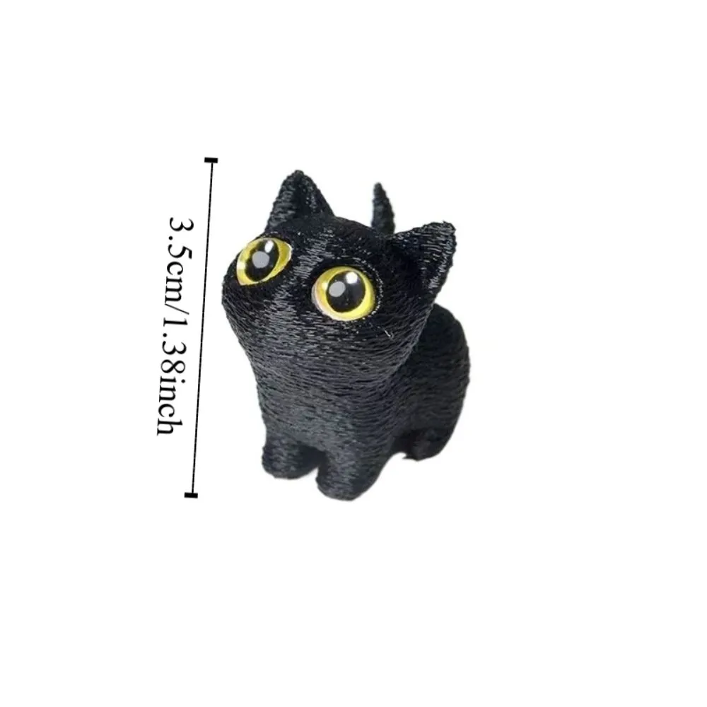 PLA Halloween Cat Anime Figure Model Handicraft 3D Printed Cats Figurines Toys Funny Doll Display Kitten Micro Landscape Crafts
