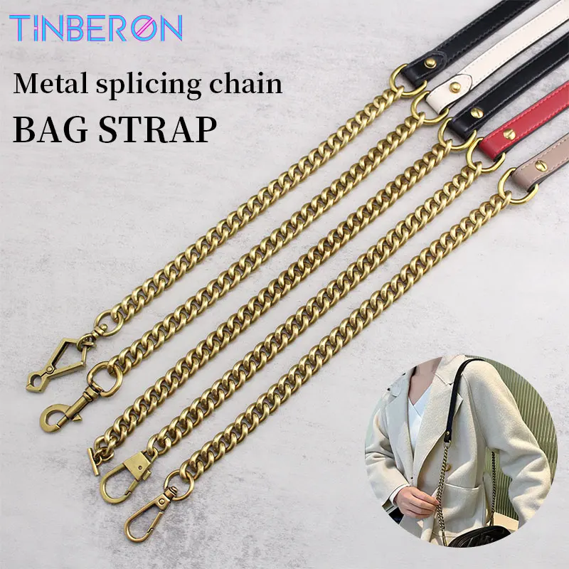TINBERON Chains Bag Strap Handbag Handles Shoulder Strap Luxury Vintage Gold Bag Chain Strap Accessories for Handbags Bag Straps
