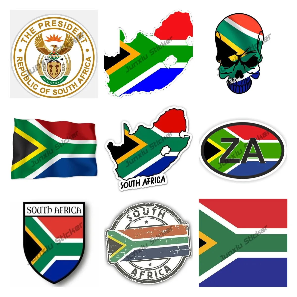 South Africa Flag Map Stamp Travel Vinyl Sticker South Africa Country