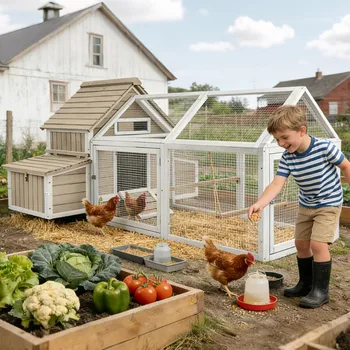 Large Chicken Coop with Run 1