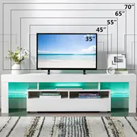EBELLO 63-Inch Multifunctional TV Cabinet TV Support Shelf Storage Cabinet With Multi-Color Lighting Strip 6