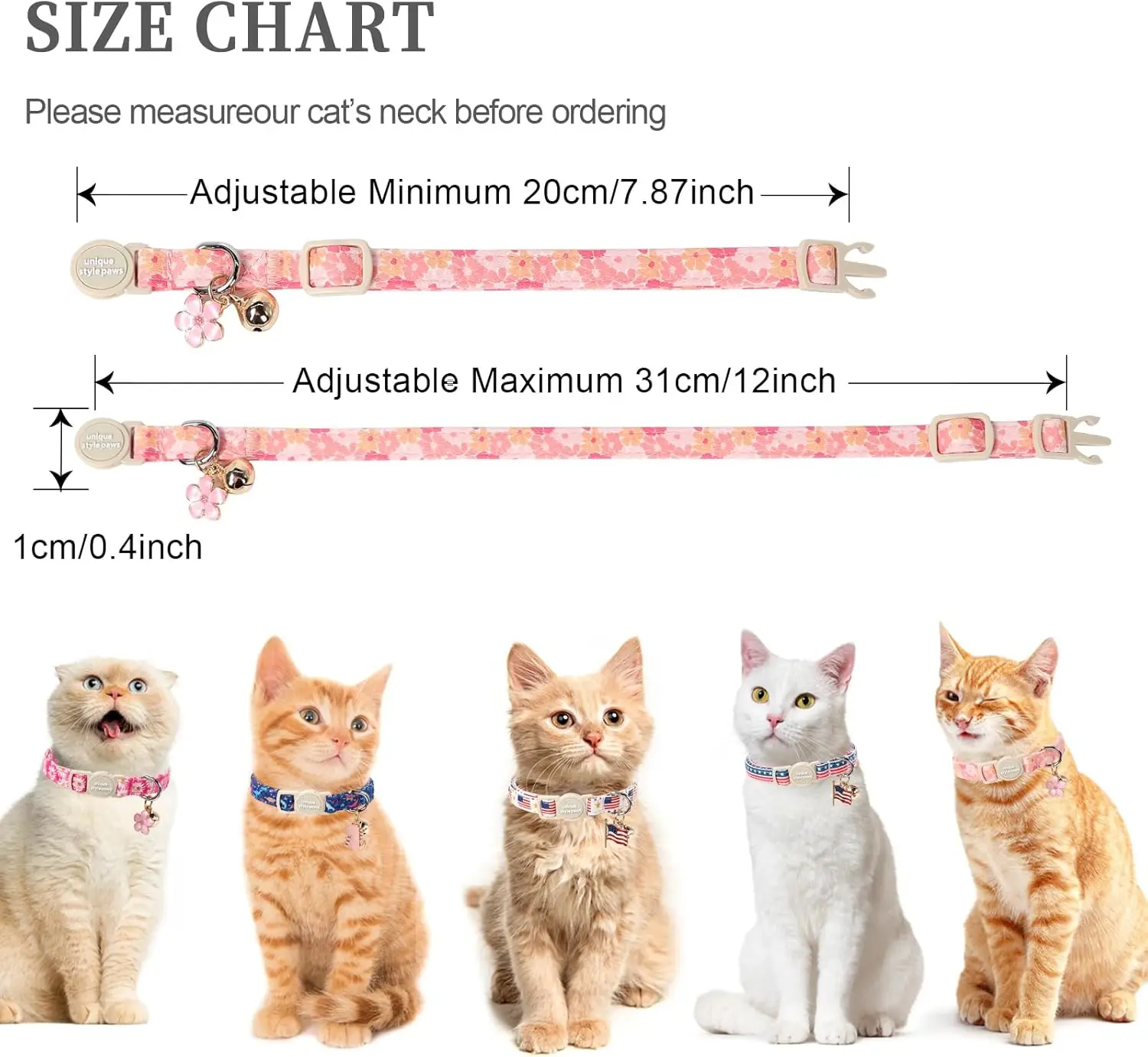 2-Pack Flower Breakaway Cat Collars 4