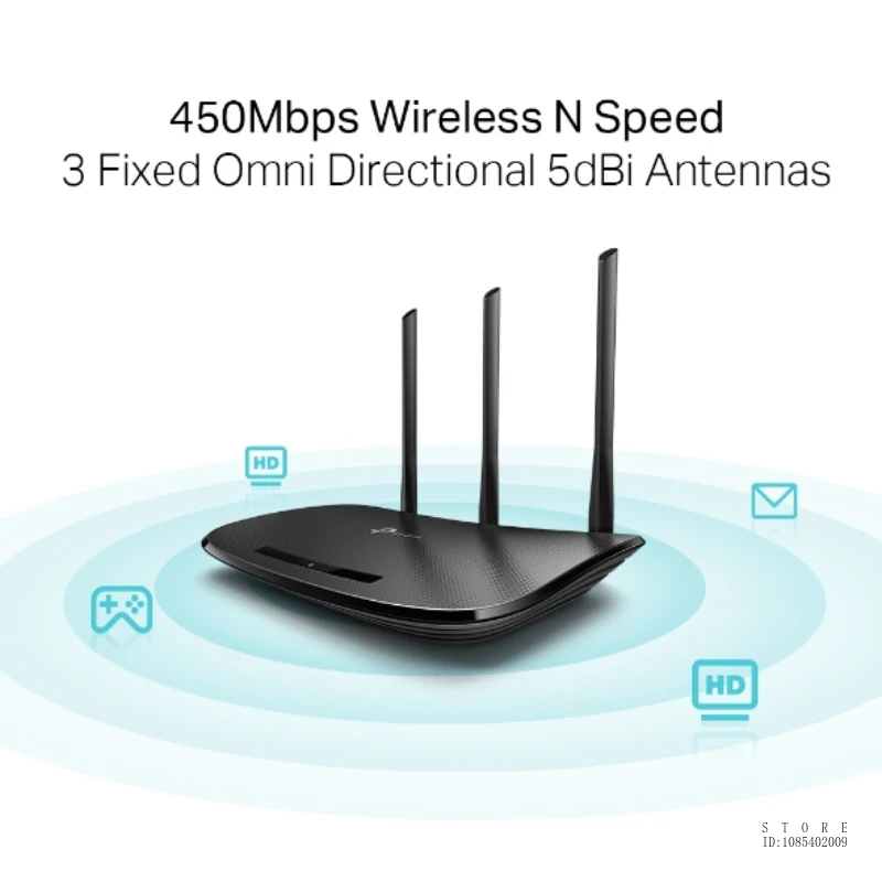 TP-LINK TL-WR940N 450Mbps Wireless N Router,Wi-Fi 4 IEEE 802.11n/b/g 2.4 GHz,1&times; 10/100 Mbps WAN Port 4&times; 10/100 Mbps LAN Ports