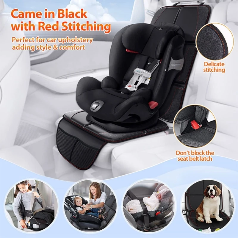 Car Protectors for Booster Waterproof ProtectorMat Large Auto Cover with Storage Pocket for Child Safety