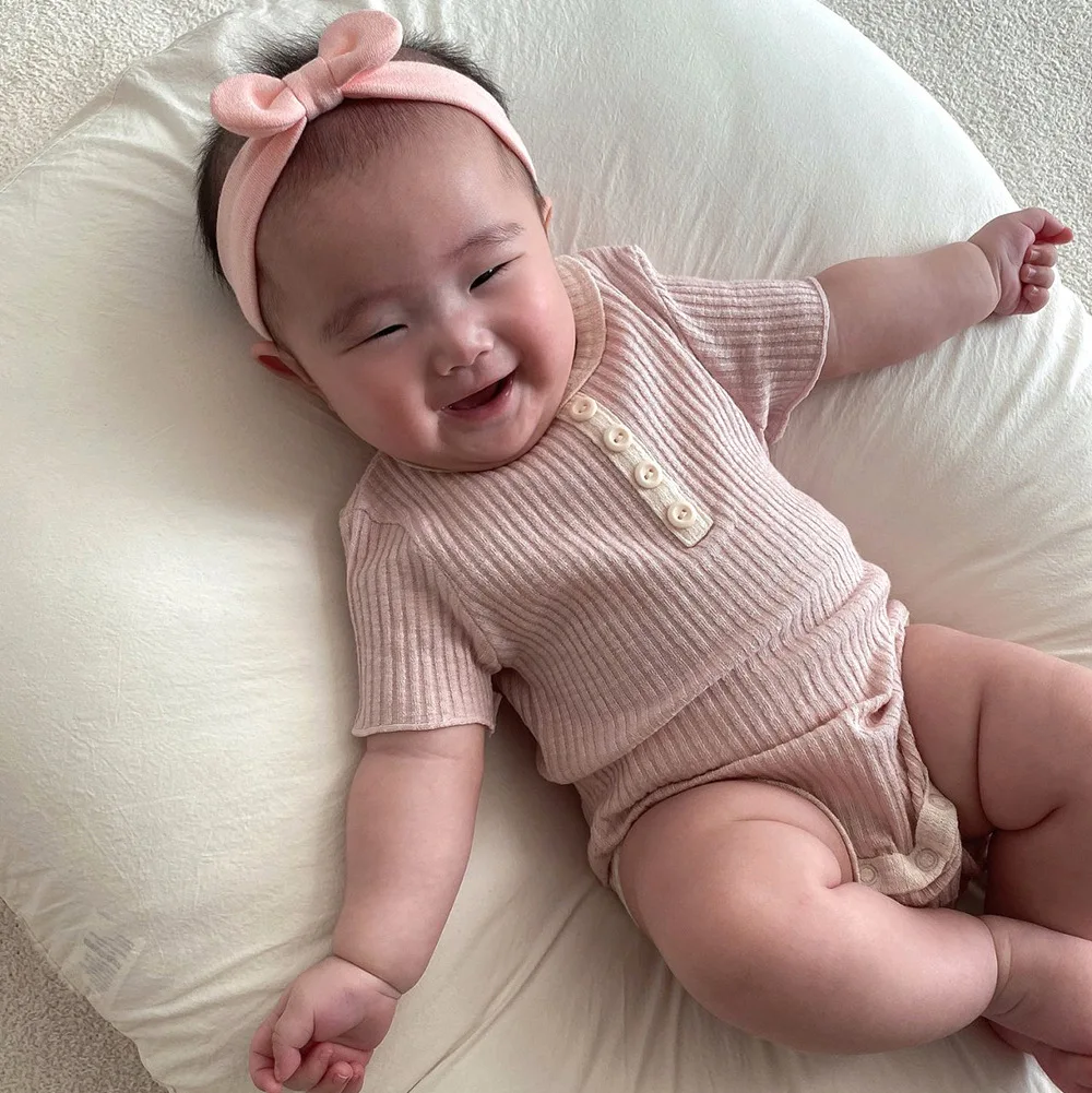 Cotton Summer Baby Bodysuits Striped One Piece