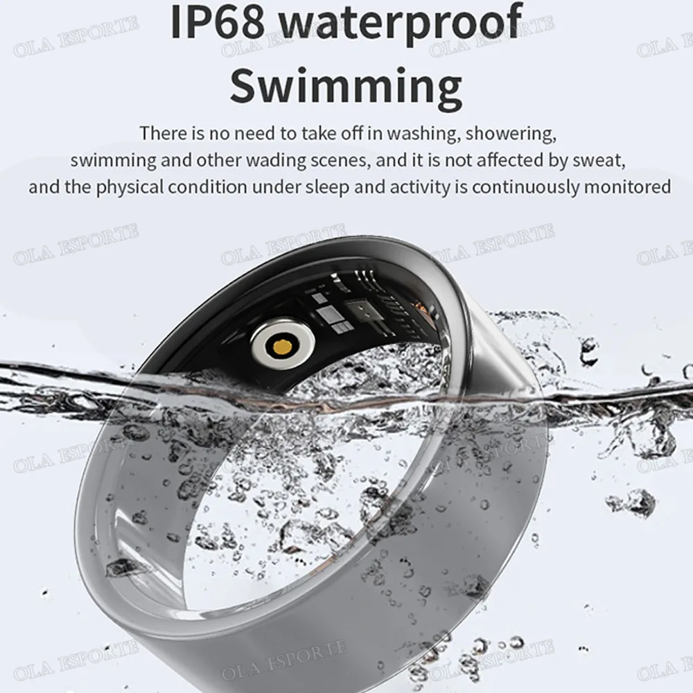 2025 Smart Ring with Charging Case for Men Women, Battery Life, 10 Days, Health Monitor, 5ATM Waterproof, Multiple Sports Mode 6