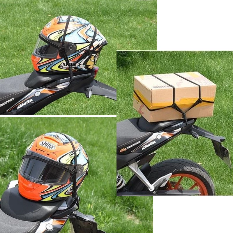Universal 60cm Motorcycle Luggage Strap Moto Helmet Gears Fixed Elastic Buckle Rope High-Strength Retractable Protective