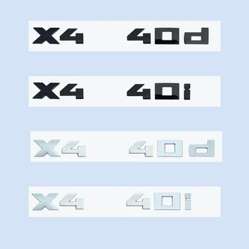 Chrome Black 3D Letters M X4M40i X4M40d X4M50d X4 M40d M40i ABS Emblem for X4 Series F26 G02 Car Trunk Decals Logo Sticker 1