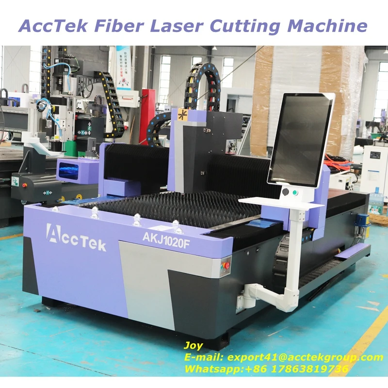 

Станок лазерной резки AKJ1020F Raycus Max 2 кВт 4 кВт 6 кВт, волоконно-лазерный резак с ЧПУ для листового металла