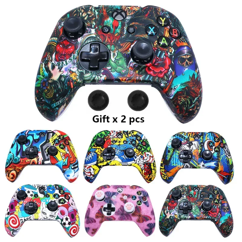 Custodia Protettiva Per Gamepad In Silicone Morbido Skin Per Xbox One S Controller Cover Joystick Per Xbox One X Control Skin Accessories