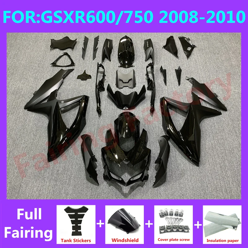 

Новый комплект обтекателей для мотоцикла ABS Подходит для GSXR600 750 08 09 10 GSXR 600 GSX-R750 K8 2008 2009 2010 комплекты обтекателей черный